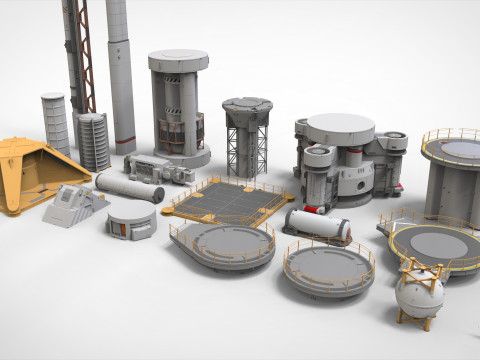 Sci-fi Architecture kitbash 53 3D-Modell