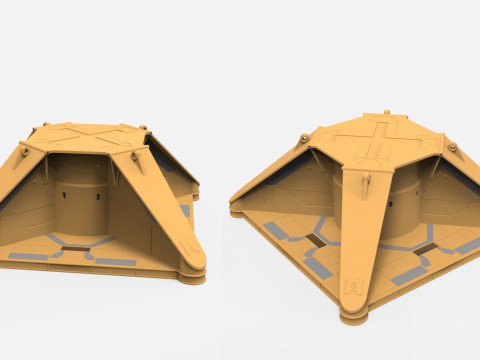 Sci-fi Architecture kitbash 53 Model 3D