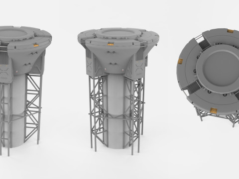 Sci-fi Architecture kitbash 53 Model 3D