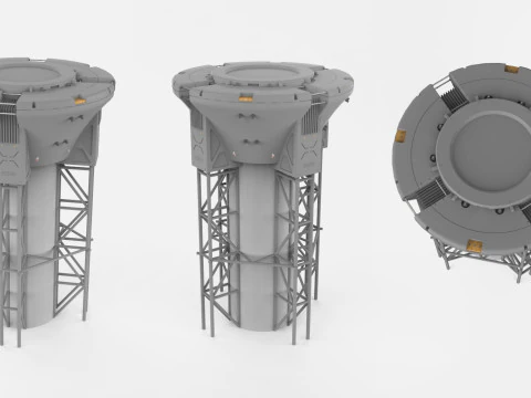 Sci-fi Architecture kitbash 53 3D Модель