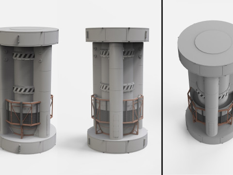 Sci-fi Architecture kitbash 53 Model 3D