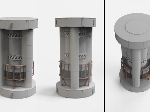 Sci-fi Architecture kitbash 53 3D Модель