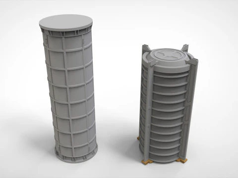 Sci-fi Architecture kitbash 53 3D Модель