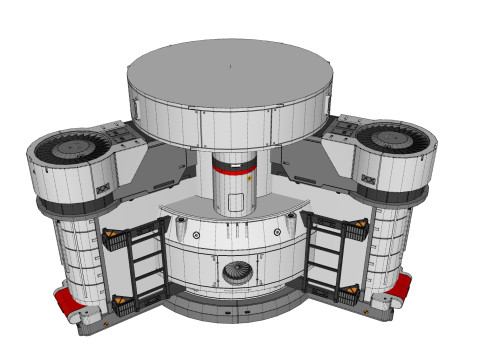 Sci-fi Architecture kitbash 53 Model 3D