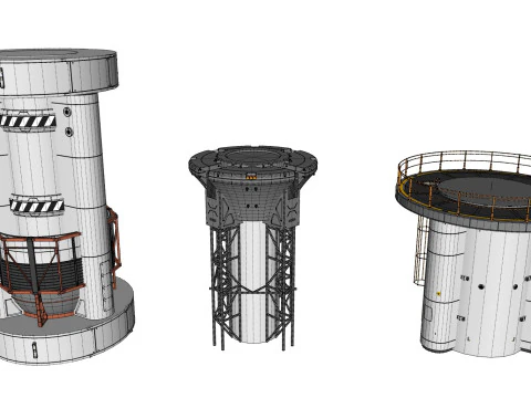 Sci-fi Architecture kitbash 53 3D Модель