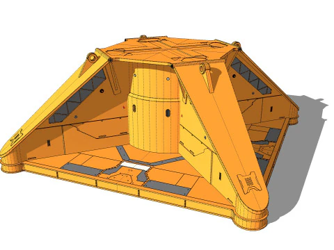 Sci-fi Architecture kitbash 53 3D Модель