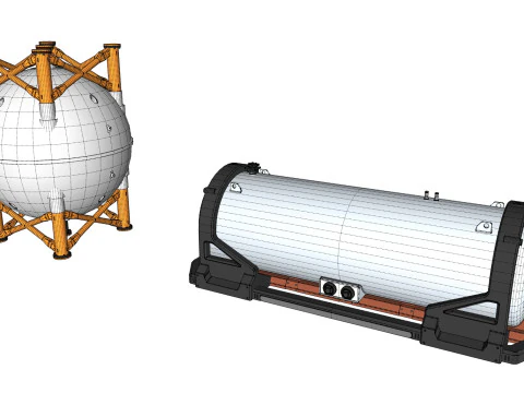 Sci-fi Architecture kitbash 53 3D Модель