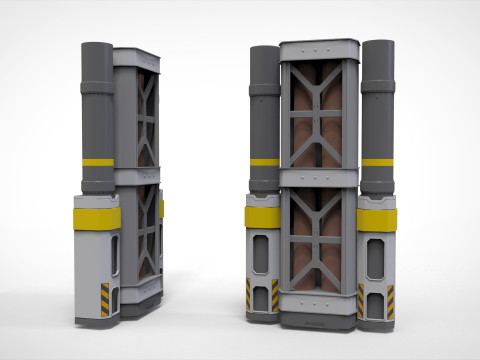 Sci-fi Architecture kitbash 54 3D 모델