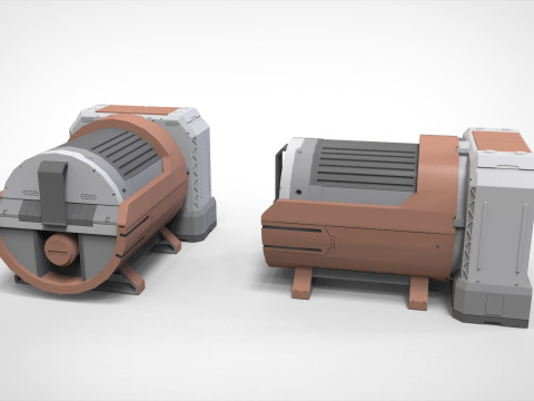 Sci-fi Architecture kitbash 54 3D 모델