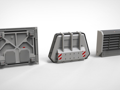 Sci-fi Architecture kitbash 54 3D 모델