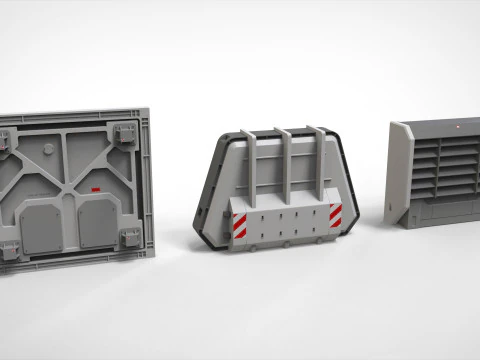 Kitbash di architettura fantascientifica 54 Modello 3D