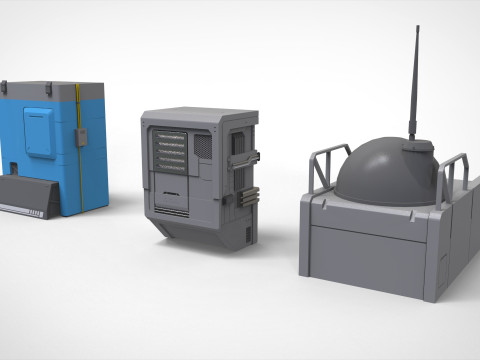Sci-fi Architecture kitbash 54 3D 모델