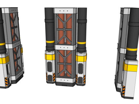 Sci-fi Architecture kitbash 54 3D 모델