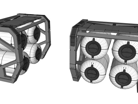 Sci-fi Architecture kitbash 54 3D 모델