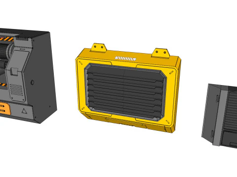 Kitbash di architettura fantascientifica 54 Modello 3D