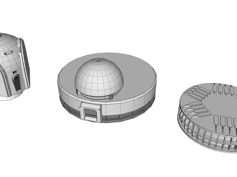 Sci-fi Architecture kitbash 54 3D 모델