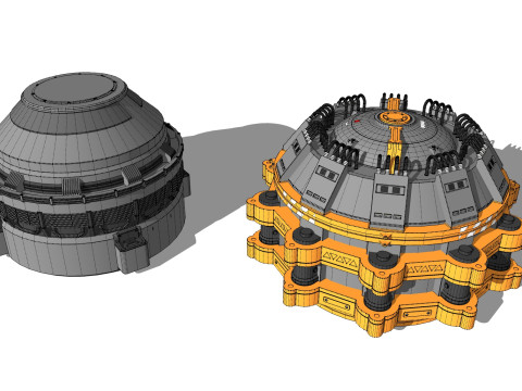 Sci-fi Architecture kitbash 55 Modelo 3D