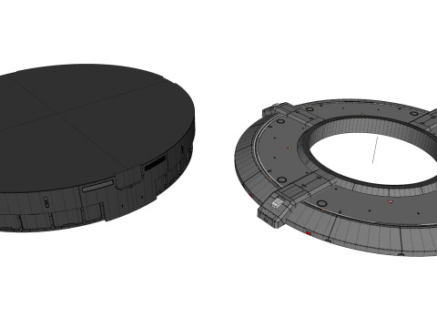 Sci-fi Architecture kitbash 55 Modelo 3D
