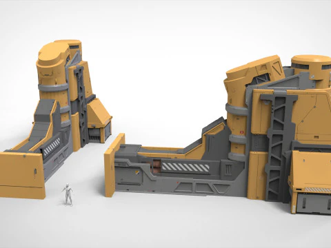 Sci-fi Architecture kitbash 56 3D Model