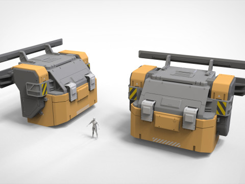 Sci-fi Architecture kitbash 56 Model 3D