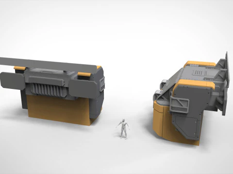 Sci-fi Architecture kitbash 56 3D Model