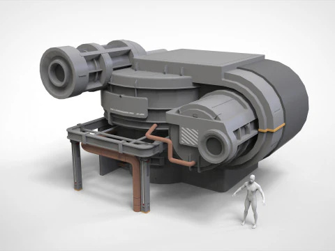 Sci-fi Architecture kitbash 56 3D Model