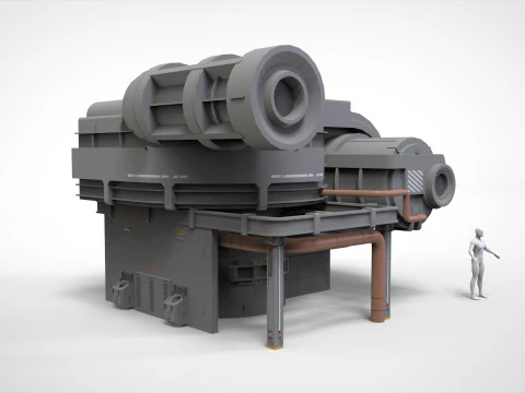 Sci-fi Architecture kitbash 56 3D Model