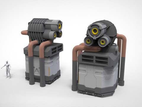 Sci-fi Architecture kitbash 56 Model 3D