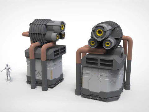 Sci-fi Architecture kitbash 56 3D Model