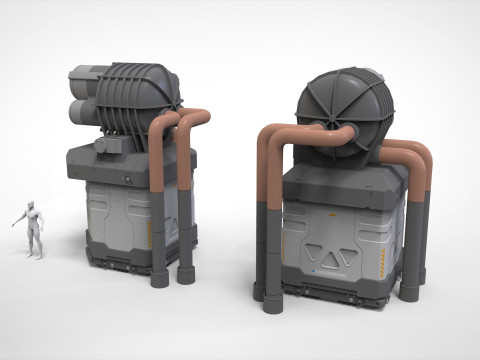 Sci-fi Architecture kitbash 56 Model 3D