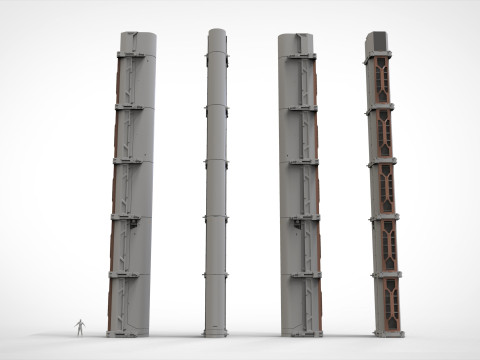 Sci-fi Architecture kitbash 56 Model 3D