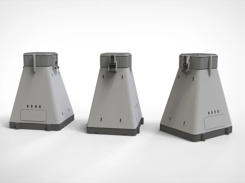 Sci-fi Architecture kitbash 56 3D Model