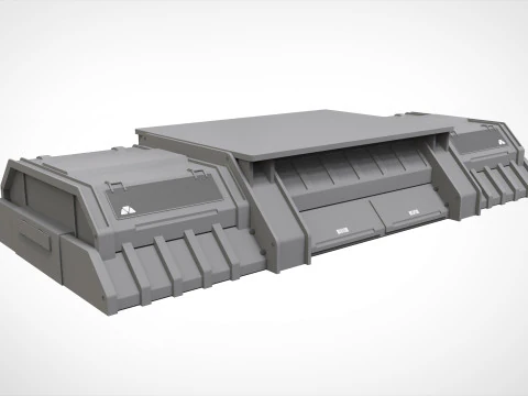 Sci-fi Architecture kitbash 56 3D Model