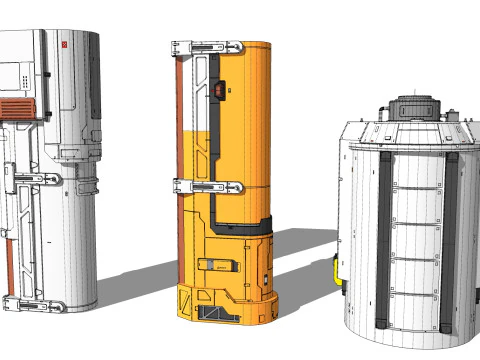 Sci-fi Architecture kitbash 56 3D Model
