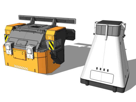Sci-fi Architecture kitbash 56 3D Model