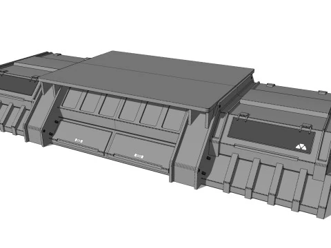 Sci-fi Architecture kitbash 56 3D Model