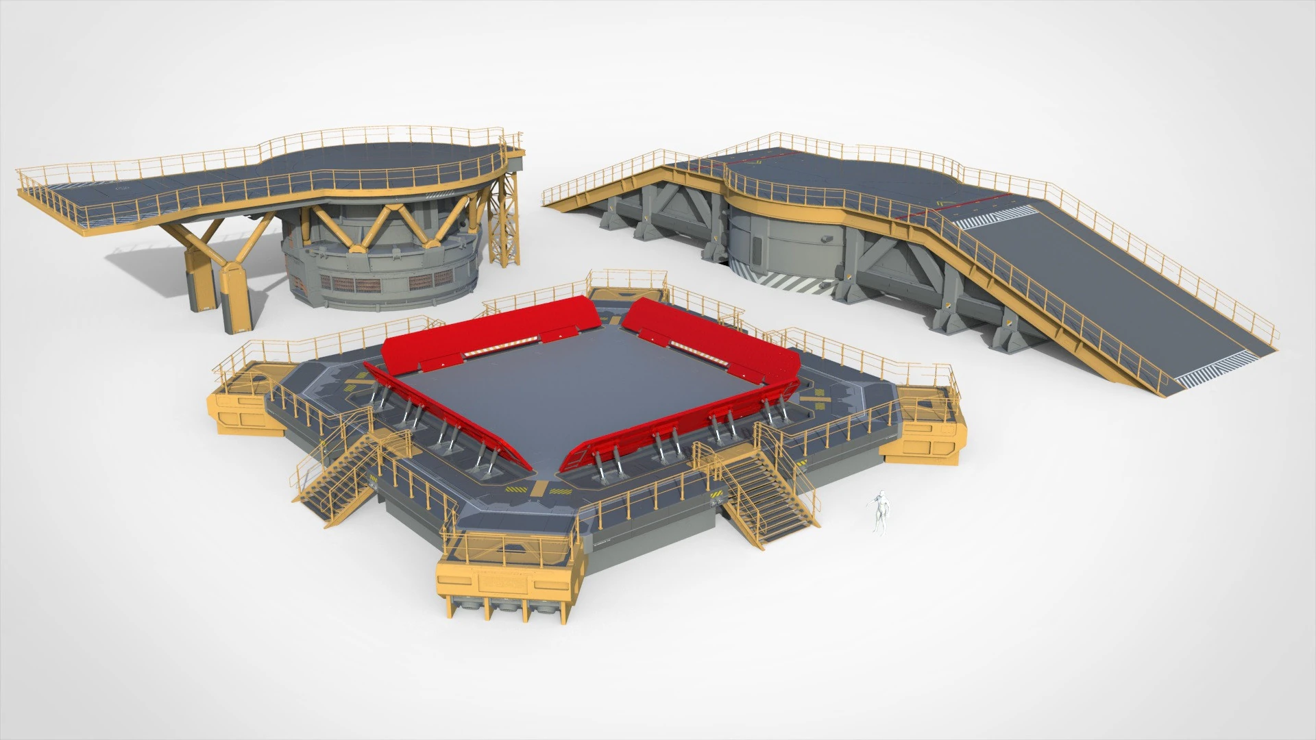 Architettura fantascientifica 13 Modello 3D .c4d .max .obj .3ds .fbx .stl .blend 