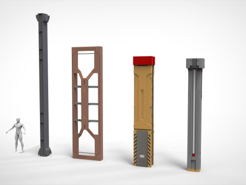 Sci-fi Architecture kitbash 57 Modello 3D