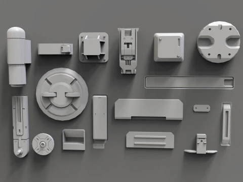 Sci fi trim sheets 7 3D Model