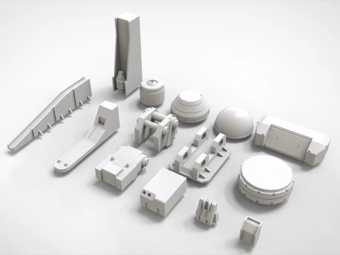 Sci fi trim sheets 7 3D Model