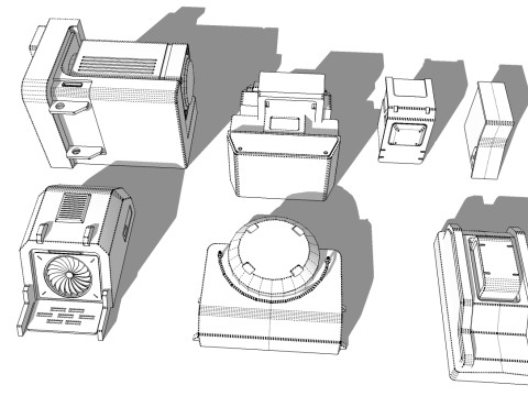 Sci fi trim sheets 7 Modelo 3D