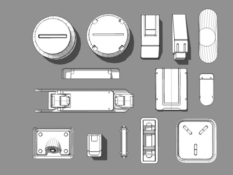 Sci fi trim sheets 7 Modelo 3D