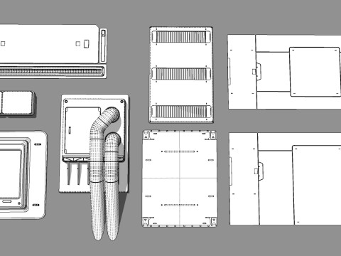 Sci fi trim sheets 7 Modelo 3D