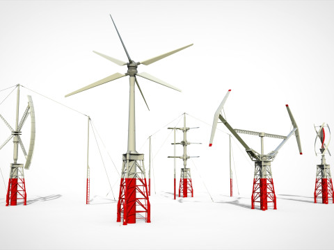 Turbina eolica di fantascienza 9 Modello 3D