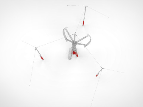 Научно-фантастическая ветряная турбина 9 3D Модель