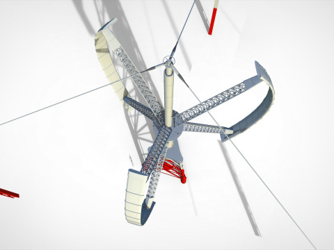 Научно-фантастическая ветряная турбина 9 3D Модель