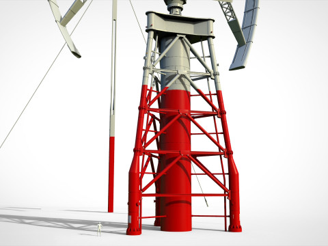 Научно-фантастическая ветряная турбина 9 3D Модель