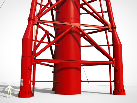 Научно-фантастическая ветряная турбина 9 3D Модель