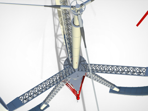Научно-фантастическая ветряная турбина 9 3D Модель