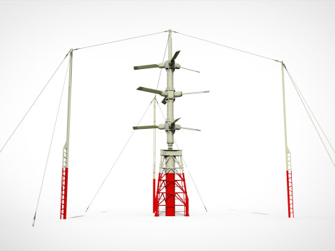 Научно-фантастическая ветряная турбина 9 3D Модель